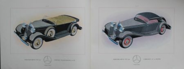 Mercedes-Benz 290 Modellprogramm 1935 Automobilprospekt (5399)